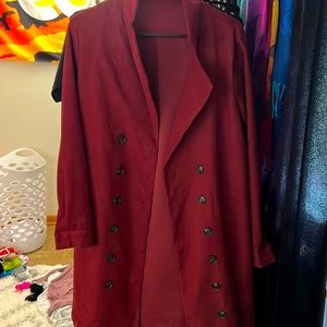 Maroon trenchcoat